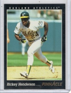 1993 Pinnacle Rickey Henderson #29  Oakland Athletics Baseball Card