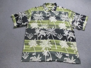 Tommy Bahama Shirt Mens Extra Large 100% Silk Palm Hawaiian Camp Loop Collar - Picture 1 of 10