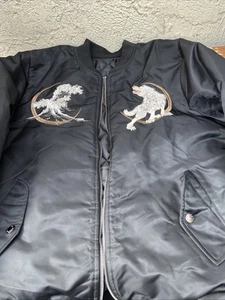 Blouson Jacket White Wolf Outerwear Embroidered Chao Panic Ships Hare - Picture 1 of 14