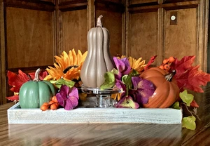 Set of 3 Mini Starry Night Glass Pumpkins & Gourd HARVEST COLORS by Valerie - Picture 1 of 6