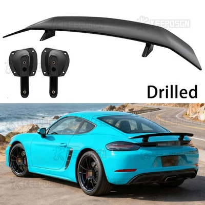 Spoiler traseiro de carro brilhante 47" asa labial corrida para Porsche Cayman 718 Boxster - Imagem 1 de 4