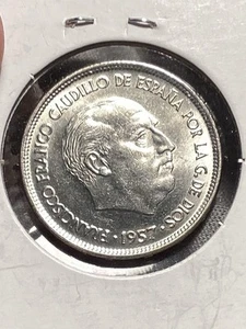 1957(59) Spain 25 Pesetas High Grade! - Picture 1 of 4