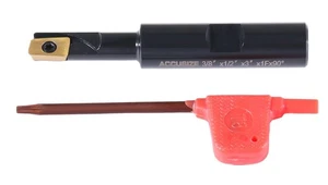 3/8'' 90 Deg Square Shoulder Indexable End Mill with 3'' Overall Length, APKT... - Picture 1 of 9