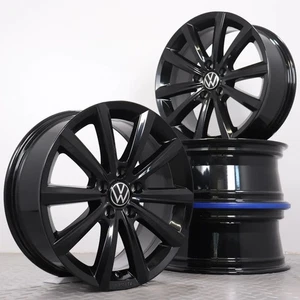 Alufelgen 17Zoll VW Passat 3G B8 Original Felgen Satz Merano schwarz 3G8071497 - Bild 1 von 5