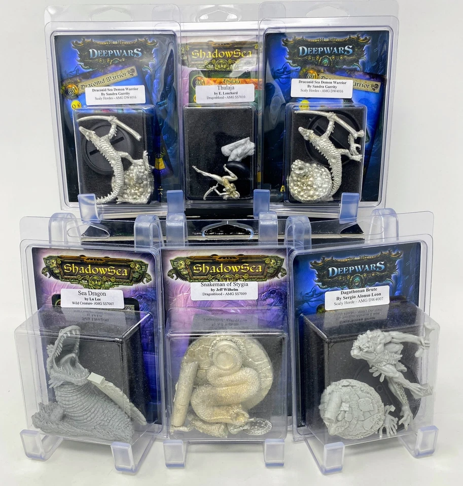 Antimatter Games ShadowSea & DeepWars Lot - 6 Resin & Metal Miniatures - Image 1 of 4