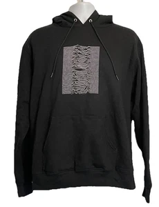 Champion Unknown Pleasure schwarzer Fleecepullover Hoodie Logo Größe Large gebraucht, in einwandfreiem Zustand - Bild 1 von 10