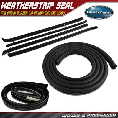 10x Door Weatherstrip Seal Kit for Chevrolet Blazer C10 Pickup GMC C15 Suburban - Image 1 of 4