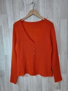 Princess Goes Hollywood 100% Cashmere Cardigan In Tangerine Orange EU 40 Uk 12 - Picture 1 of 10