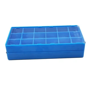 18 Grids Plastic Watch Tiny Parts Storage Box With Dust Cover Watch Repair Parts - Picture 1 of 6