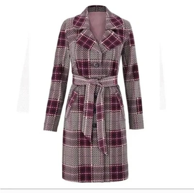 Jaqueta xadrez Cabi # 3370 Sovereign trench coat feminina média EXCELENTE! - Imagem 1 de 4