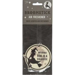 'My Other Ride is a Broom' Rose Scented Witchy Air Freshener - Picture 1 of 3