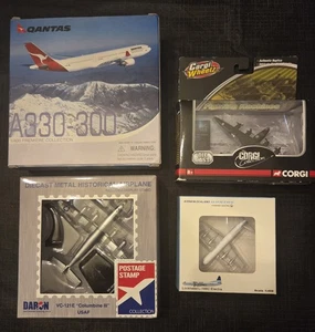 4 Die-Cast Fighter Planes Corgi Wheelz B-24D Liberator JC Wings Qantas Airlines  - Picture 1 of 2