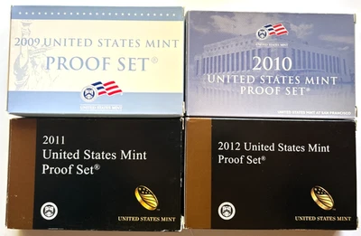 2009s thru 2012s US Mint Proof Sets, (4) Uncirculated Sets! Excellent Condition! - Image 1 of 4