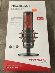 HyperX QUADCAST Stand-Alone Gaming Microphone PC/PS4/Mac (HX-MICQC-BK) SEALED - Picture 1 of 9