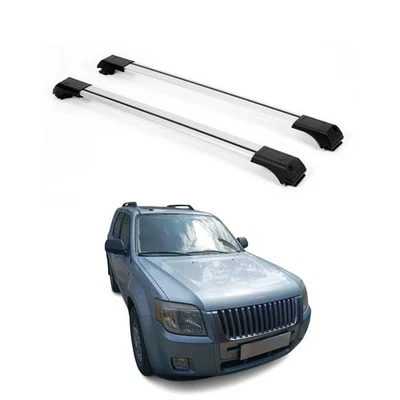 Raised Roof Rack Cross Bars Carrier for Mercury Mariner 2008-2011 Alu Silver 2x - Image 1 of 4