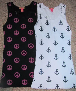 ¡NUEVO! PRIMP ANCHORS SIGNOS DE PAZ Gema CAMISETA SIN MANGAS XS S M $84 - Imagen 1 de 10