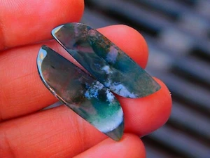 Matching Earrings Pair Of Natural Green Aventurine Gemstone Jewelry Making Pair - Picture 1 of 6