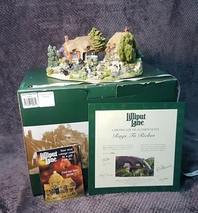 Lilliput Lane RAGS TO RICHES 2001 Mint Condition Limited Edition Extremely #Rare - Picture 1 of 12