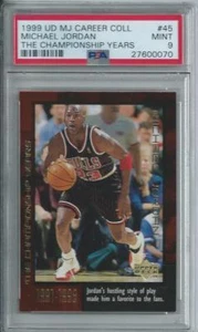 MICHAEL JORDAN (HOF) 1999 COLECCIÓN CARRERA MJ #45 PSA COMO NUEVO 9 (1 DE 1 POP) - Imagen 1 de 2