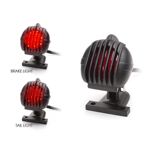 Parrilla Negra Motocicleta LED Freno Parada Luz Trasera Retro Café Racer Proyecto Personalizado - Imagen 1 de 4