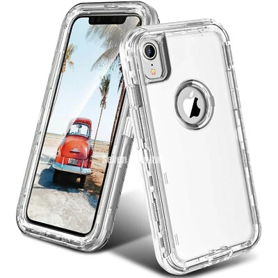 Funda protectora transparente a prueba de golpes para iPhone 16e 15 14 13 12 11 Pro Max X XR 7 8P SE Foto 1 de 4