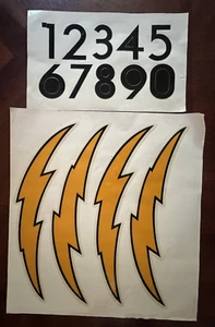 LOS ANGELES CHARGERS REG. SIZE HELMET LIGHTENING BOLT DECALS RARE - Picture 1 of 1