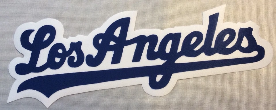 HUGE LOS ANGELES DODGERS IRON-ON PATCH - 3.5" x 10.5"