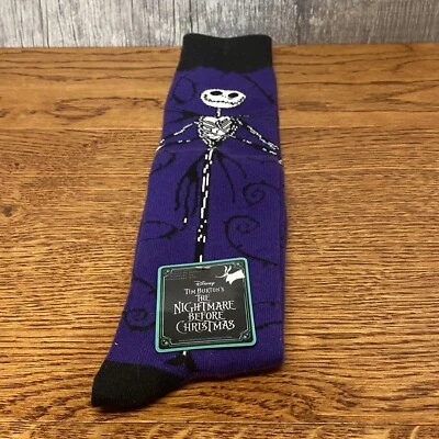 DISNEY The Nightmare Before CHRISTMAS Womens Knee High Purple Socks Sz 4-10 NWT - Image 1 of 4