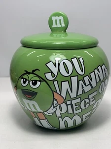 M&M Green "You Wanna Piece of Me?" 2010 Official Licensed Embossed Candy Dish - Picture 1 of 8
