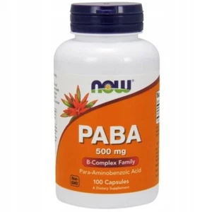 Now Foods PABA (P-Aminobenzoic Acid) 500 mg 100 Capsules - Picture 1 of 3