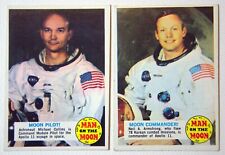 Lot of 2 MAN ON THE MOON ('Of 99" Series) Astronaut Cards, 1970 Topps - VG/EX