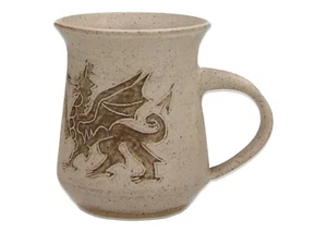WELSH TREGARON STUDIO POTTERY DRAGON MUG Stoneware - Picture 1 of 7