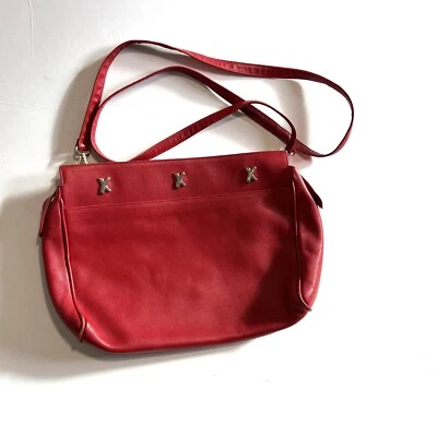 Cartera Bandolera o Bolso de Hombro PALOMA PICASSO Cuero Rojo Vintage Italia Foto 1 de 4