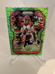 Joe Burrow 2020 Panini Prizm Neon Green Pulsar Rookie Card 