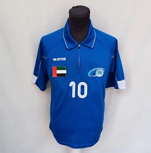 Rare Baniyas UAE #10 Errea Polo Football Jersey S/S Blue Soccer Shirt Size M Top - Picture 1 of 11