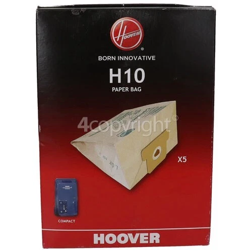 Genuine Hoover H10 Compact Dust Bags 5 Pack - Image 1 of 1
