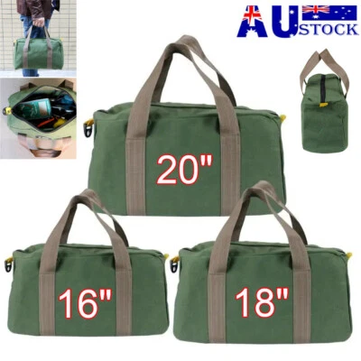 Large Waterproof Hand Tool Bag Portable Heavy Duty Canvas Toolkit Storage Case - image 1 of 4