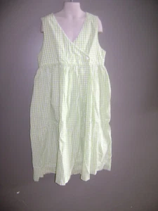 bella bliss GIRLS WRAP DRESS size 12 GREEN WHITE GINGHAM STUNNING - Picture 1 of 9