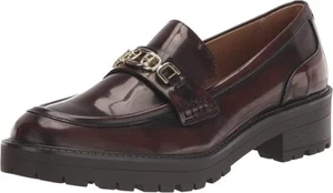 Sam Edelman Teagan Chestnut Box Fashion Slip On Chunky Rounded Toe Loafers Shoes - Picture 1 of 7