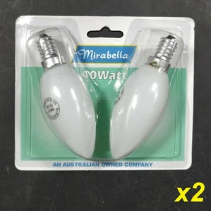 4 x 40W Candle Shaped Light Globes Bulbs Lamps E14 Small Screw Incandescent Opal - Picture 1 of 2