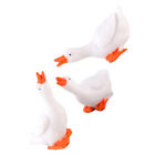 3 Pcs Goose Ornament Lifelike Mini Duck Photo Props Sculpture