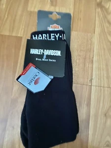 Brand New, HARLEY-DAVIDSON, Full Boot Socks, Black, Size Medium, UNISEX SOCKS - Picture 1 of 8