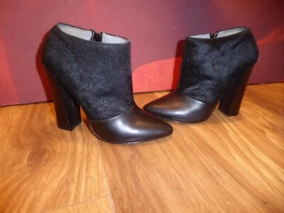 BOTAS TACÓN T13 JUST CAVALLI NEGRAS CUERO REAL REINO REINO REINO UNIDO 6 EU 39 Foto 1 de 4