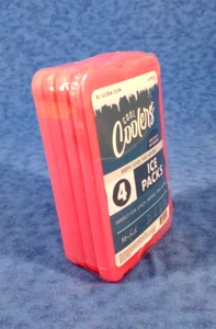 COOL COOLERS by Fit & Fresh 4 Pack XL Slim Ice Packs (NEW) 7" x 4 3/4" x 1/2" - Picture 1 of 5