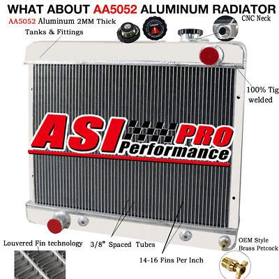 FOR 1960-1964 BUICK Wildcat ELECTRA/SKYLARK/SPECIAL V8 3 ROW ALUMINUM RADIATOR Foto 1 de 4