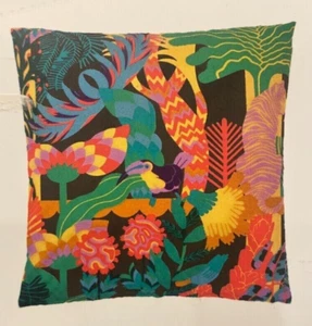 Pillowcase IKEA NABBFLY NÄBBFLY Cushion Cover Black multicolor 20x20 in NEW NIP - Picture 1 of 8