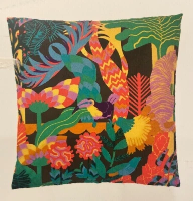 Pillowcase IKEA NABBFLY NÄBBFLY Cushion Cover Black multicolor 20x20 in NEW NIP - Image 1 of 4