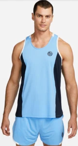 NEW!! Nike Men's University Blue Dri-Fit Heritage Singlet Running Tank Tops #365 - Picture 1 of 3