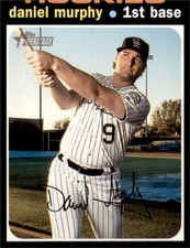 2020 Topps Heritage Base #158 Daniel Murphy - Colorado Rockies