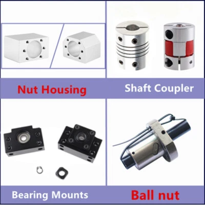BK/BF12/10/15& Ball nut & Nut Housing & Shaft Coupler for SFU1605/1204/2005/2505 - Image 1 of 4